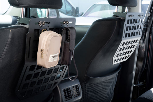 Seat Back Molle Panel Storage System